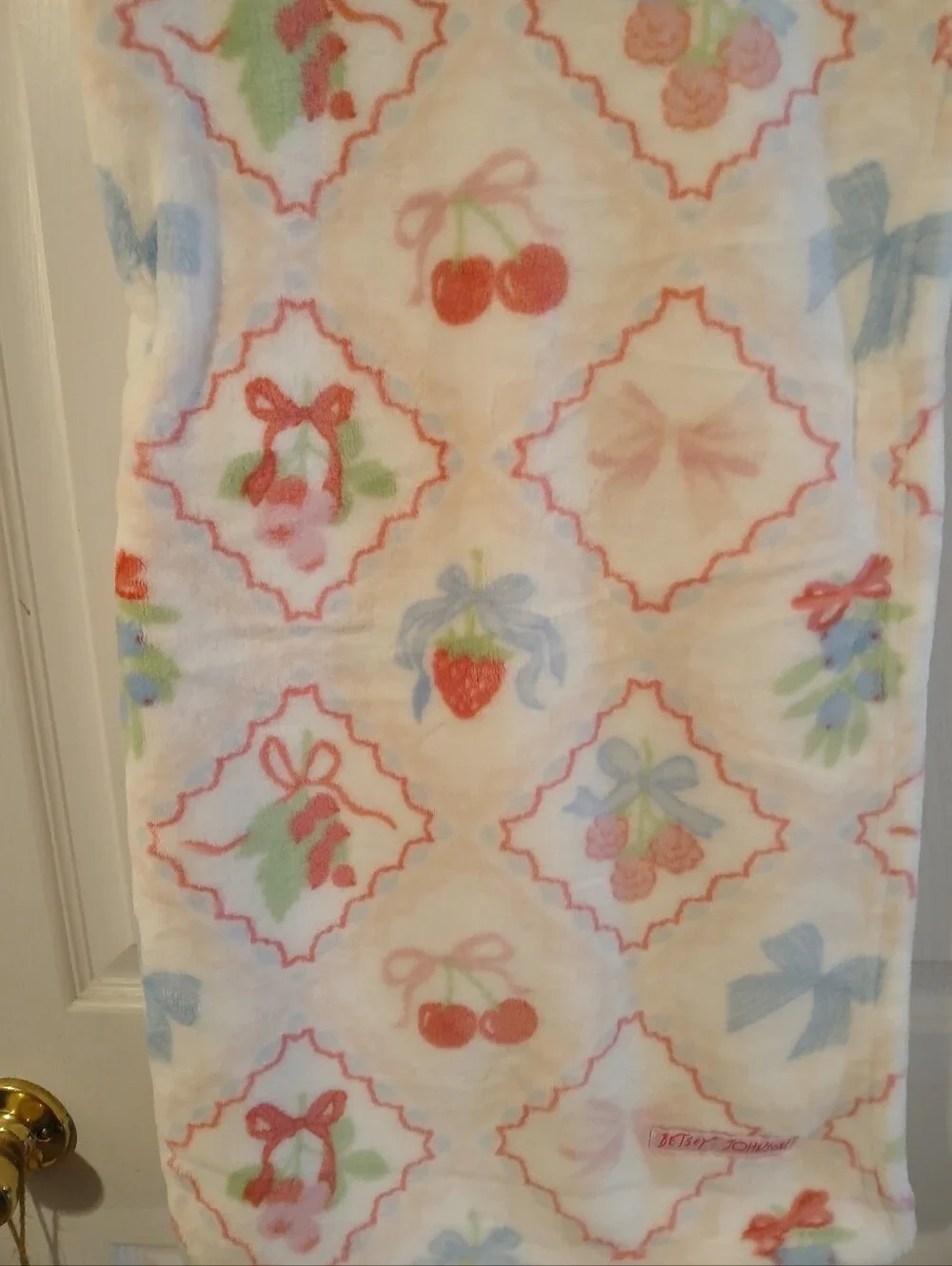 Betsey Johnson NWT Plush Throw- Fruit